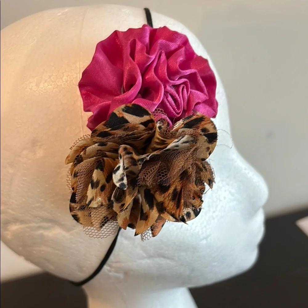 Pink and Brown Floral Hair Accessory